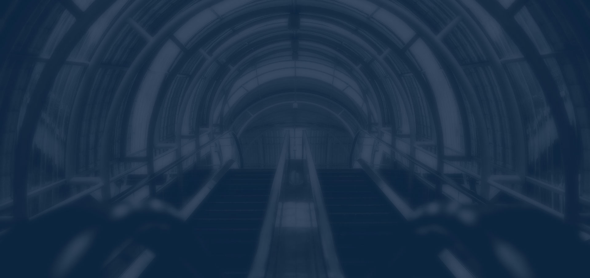 upward view on futuristic escalator